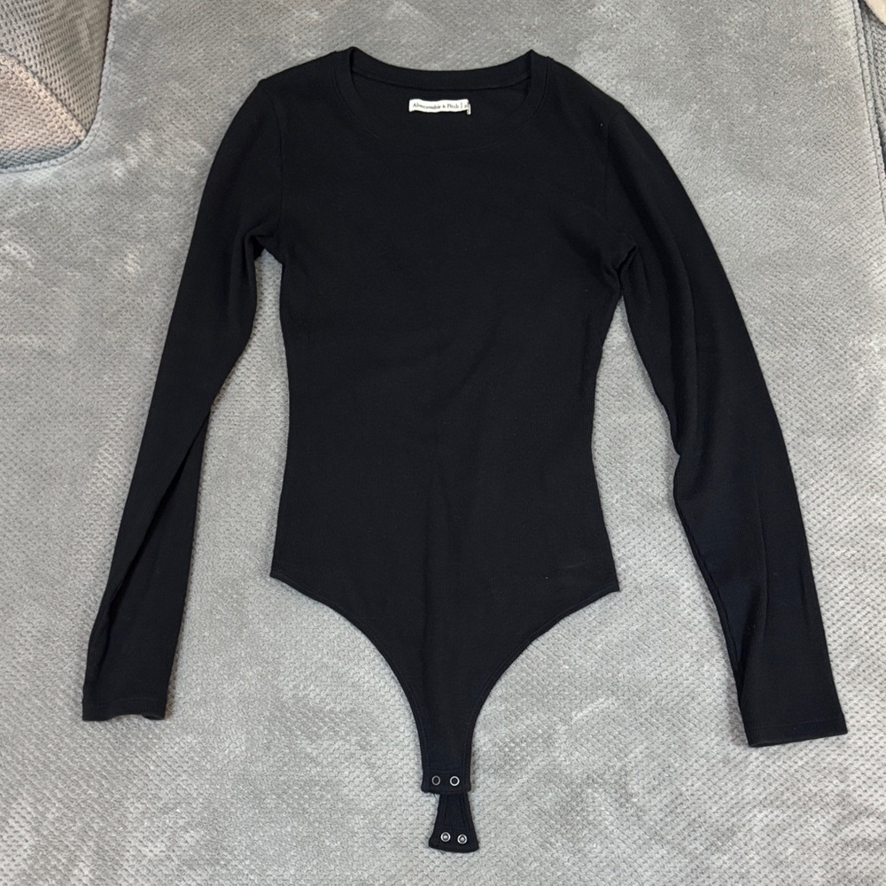 Abercrombie & Fitch Black Long Sleeve Kids Bodysuit
